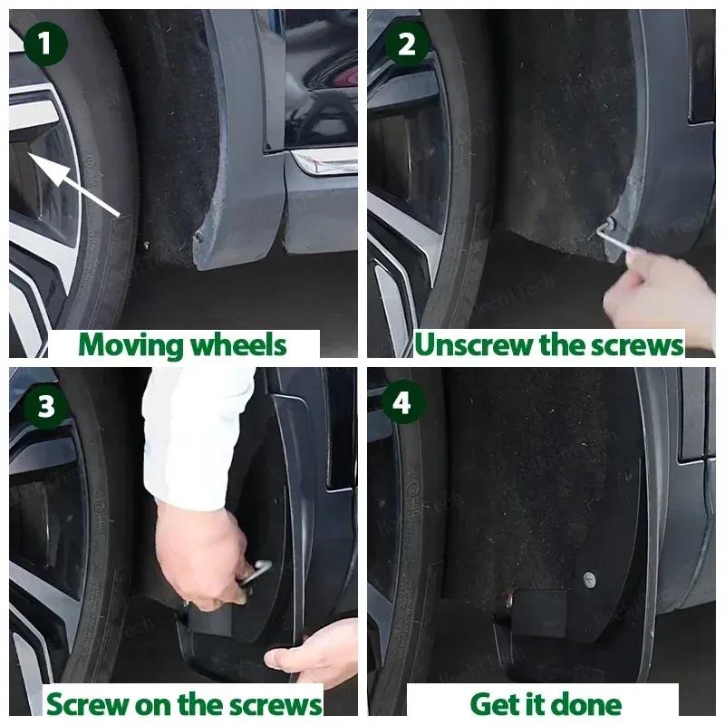 4PCS Front Rear Mudflaps Mud Flaps Replacement Splash Protector Fender For BYD Dolphin EA1 Atto 2 Mudflaps Splash
