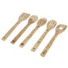 5Pcs Set Shovel Spatula Spoon Kit Carving Bamboo Cooking Utensils Cookware Kitchen Supply