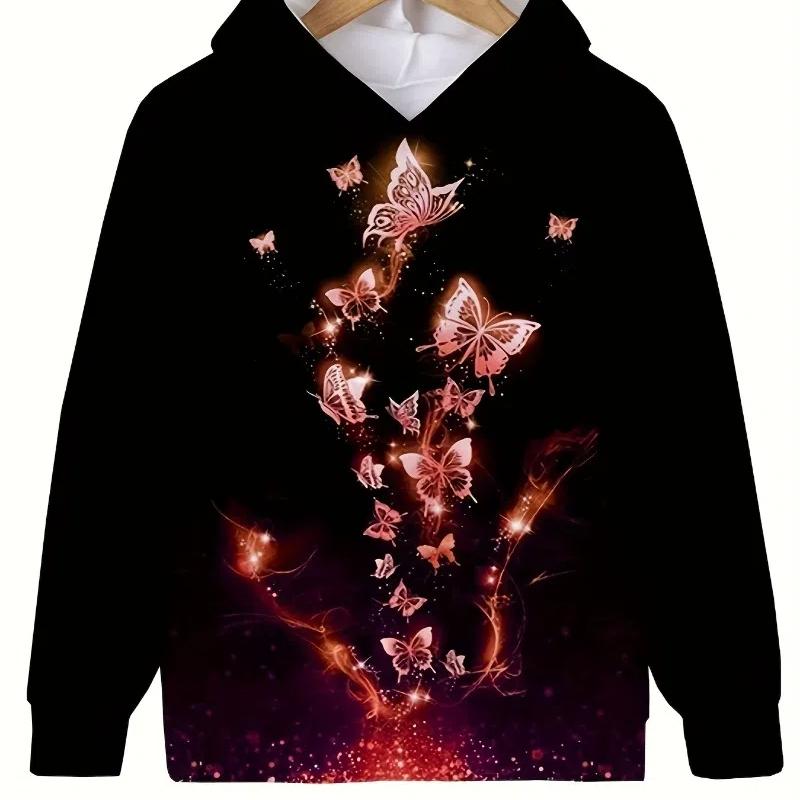 Hoodies Butterfly Outerwear Kids Clothes Girl Boys Sweaters Outdoor Clothes for Children Fashion Clothes Child Girl Sweatshirts