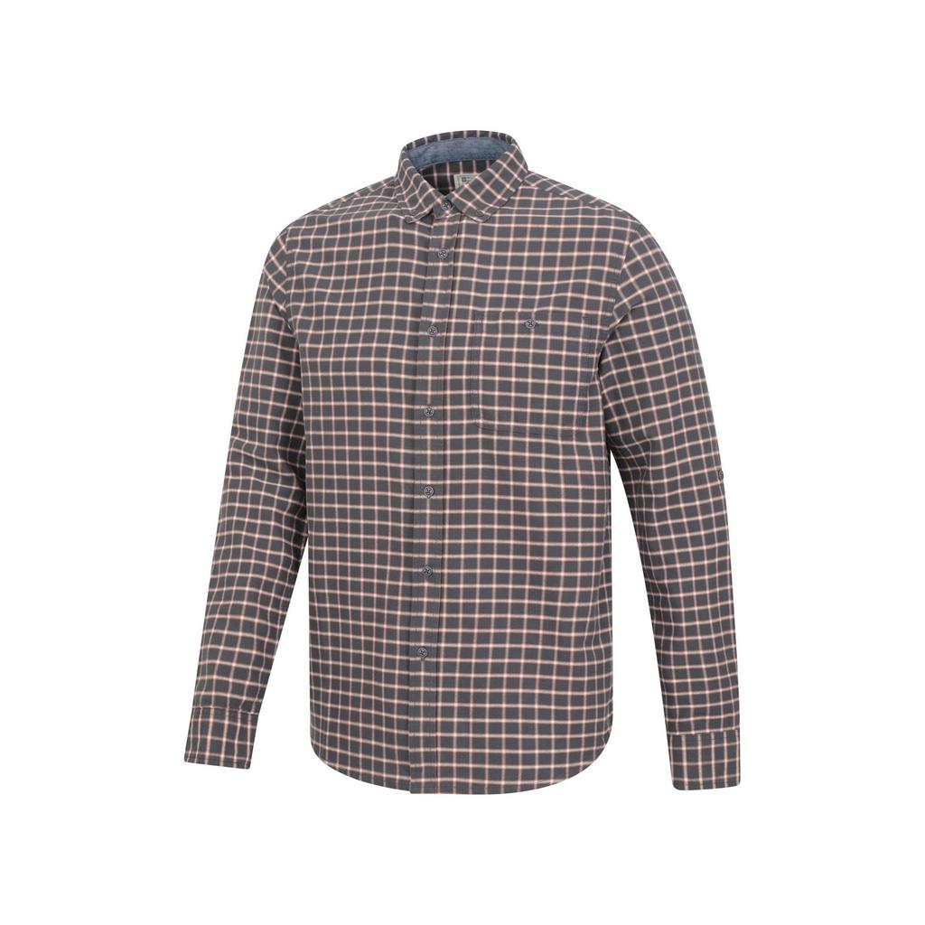 Mountain Warehouse Mens Driftwood Checked Organic Shirt