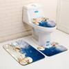 Ракушка Коврик для ванной пола Туалетный Набор из трех предметов