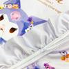 MORIPiLO Morishita Sanrio Pillow Cover Silk Touch 43x63cm Washable with Frills Low Friction Triple Moisturizing Character Goods SANRIO Purple 4621367