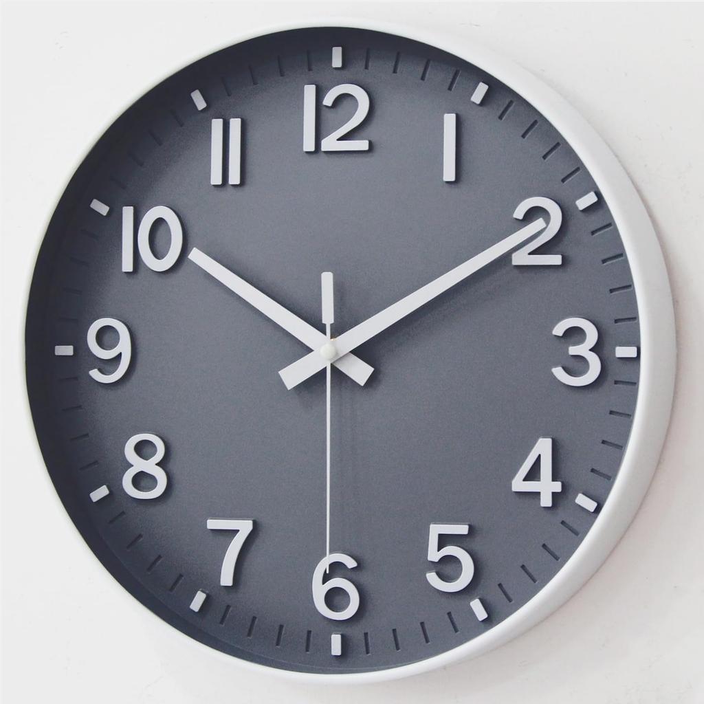 Nordic Silent Wall Clock Gray