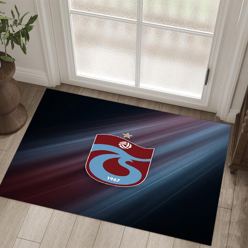 Trabzonspor FC Design Crystal Velvet Carpet Cozy Non?Slip Printed Rug For Bedroom Living Room Entrance