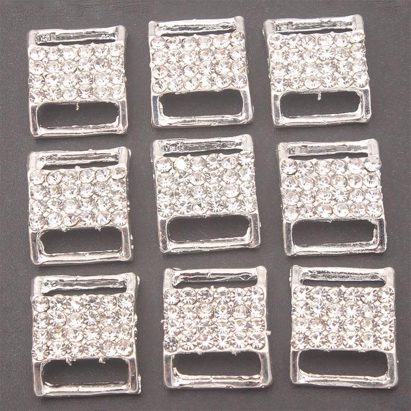 10pcs/20pcs Metal Buckle Belt Rhinestone Bikini Bra Decoration Diy Belt Loop Sewing Bag Accessories 15x12 Mm