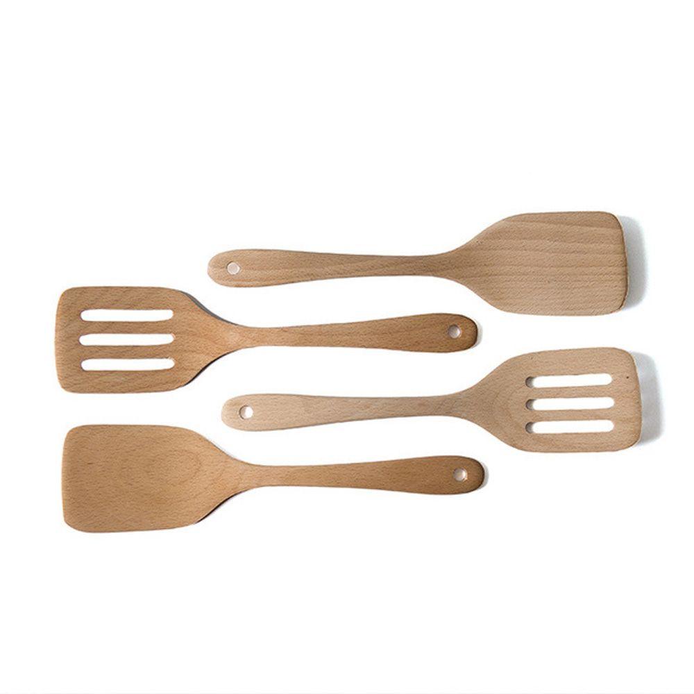 Натуральная лопатка для блинов Кухонные гаджеты Шпатель с прорезями Кухонная утварь Деревянная лопатка Кухонные принадлежности Инструменты для приготовления пищи