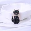Blucome Drip Cat Brooch 2021 New Alloy Diamond Cartoon Corsage Clothing Accessories Fashion Pin