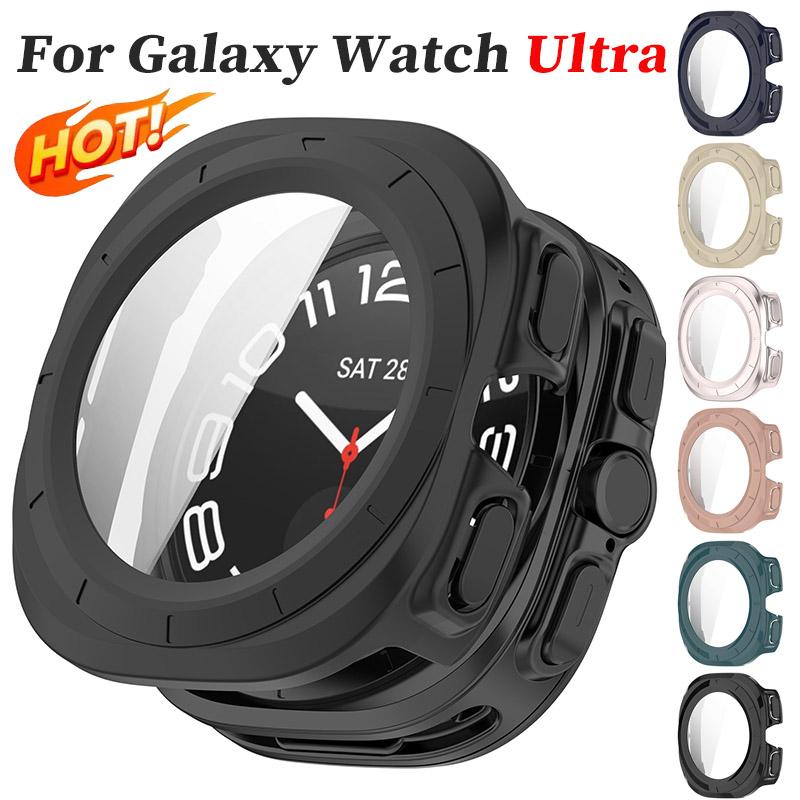 Чехол + Стекло для Samsung Galaxy Watch Ultra 2025 Защитная пленка из закаленного стекла для Galaxy Watch 7 Ultra 47 мм Защитный бампер