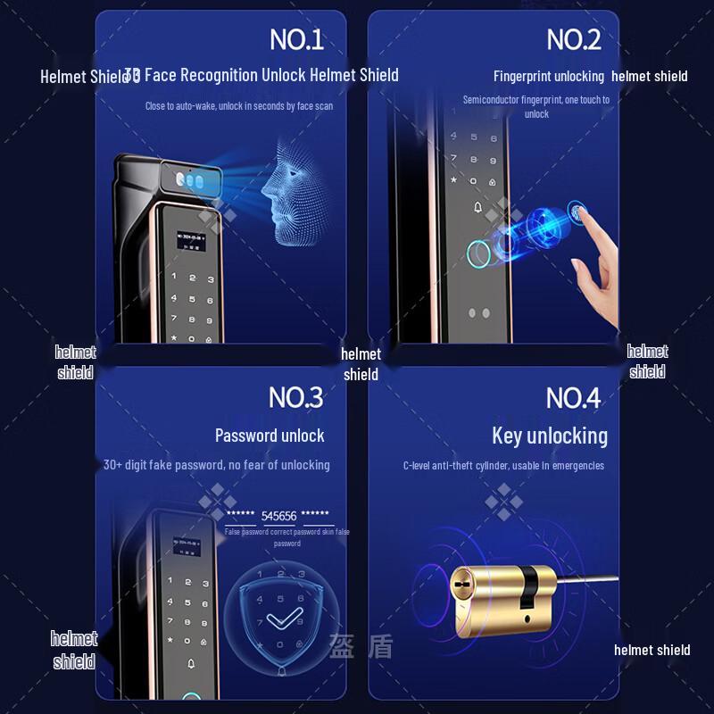 Kuidun A7 Plus 3D Facial Recognition Smart Door Lock