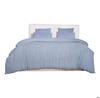 Housse De Couette + Taies - Douce Bleu Givrée - 240 X 260 Cm - 100% Gaze De Coton - Oeko-Tex®