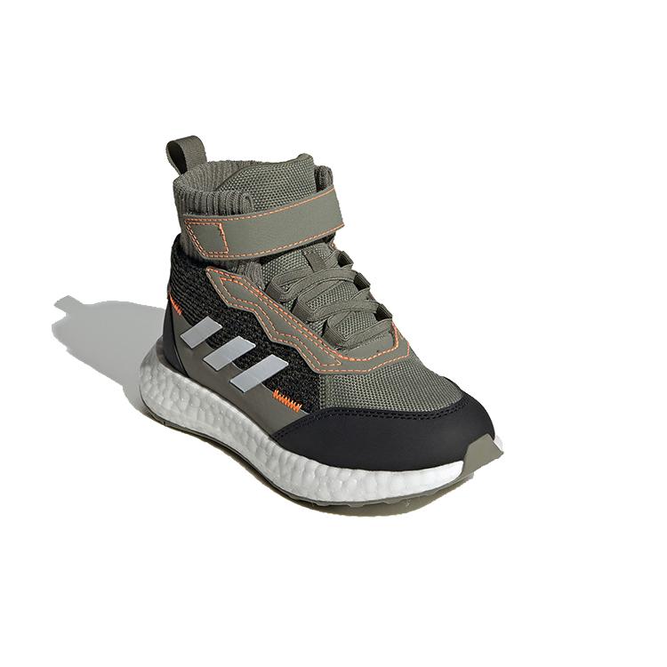 adidas Rapidalu Удобные Дышащие Высокие Кроссовки для Бега Зелено-Черные Детские FZ2504
