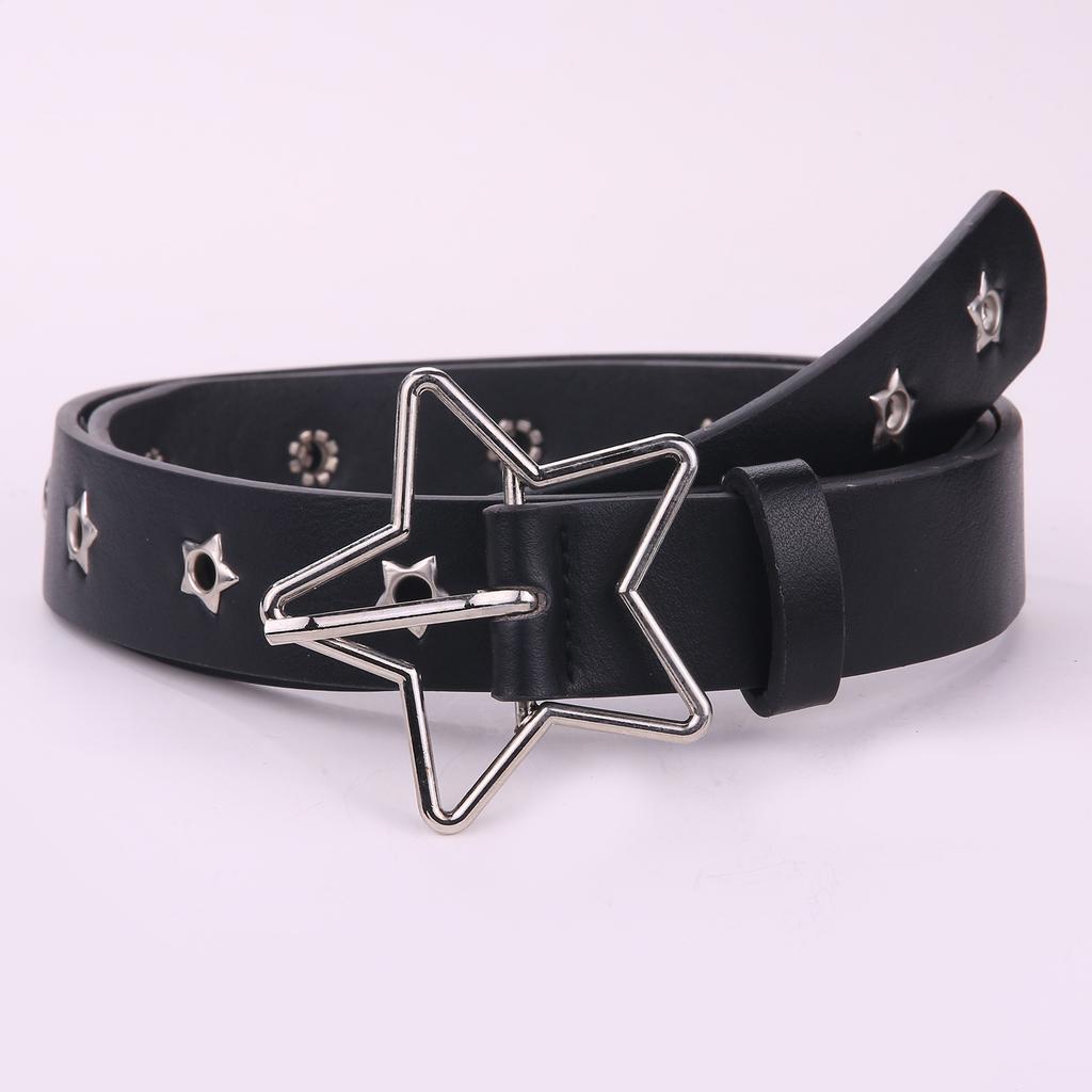 Dopamine Belt Women'S Pentagon Star Hollow Jeans With Dress Accessories Millennium Belt