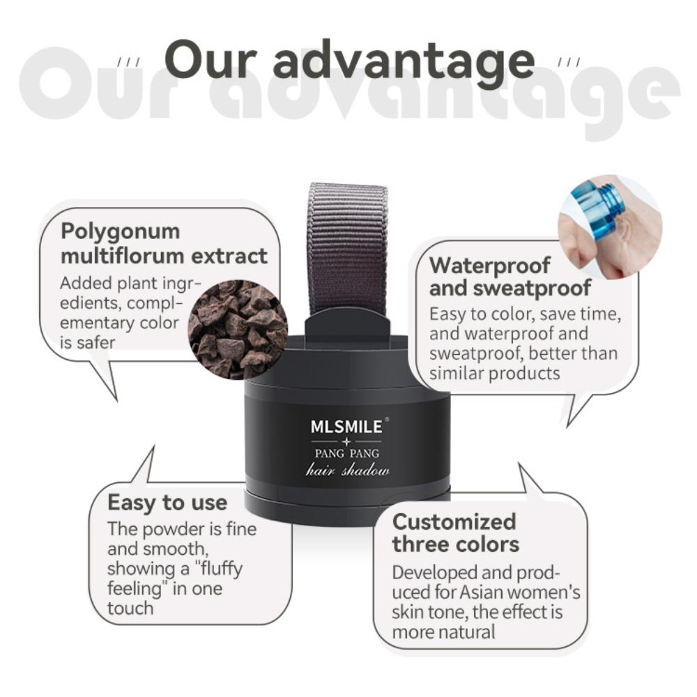 Водостойкая пудра-тень для линии роста волос для естественного заполнения и ретуши
