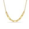925 Sterling Silver 14K Gold-Plated Paperclip Link Chain Necklace for Women Teen