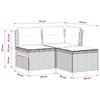 3 Seater Garden Sofa with Cushions Rattan Look PP Anthracite