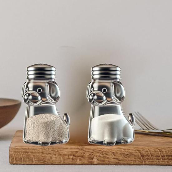 Salt And Pepper Shakers with Stainless Steel Lids Reusable Spice Jars Clear Easy-Fill Spice Storage Organizer for Kitchen Camping