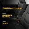 Fits Ford Car Taurus 2010- Middle Center Console Armrest Leather Cover Black