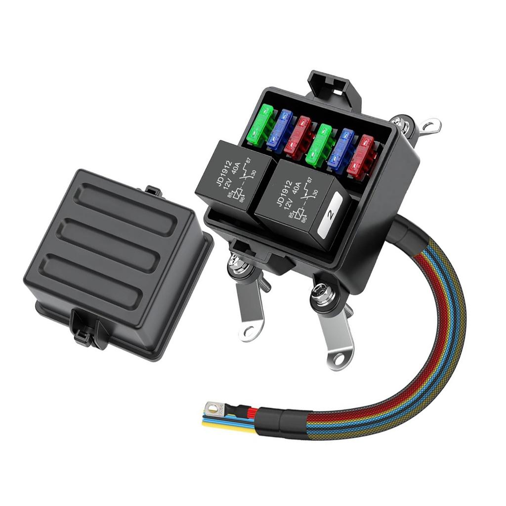 Dustproof Relay Fuse Box Rubber Coil Seal Waterproof Prevent Overcurrent Damage Allowing To Select Appropriate Fuse