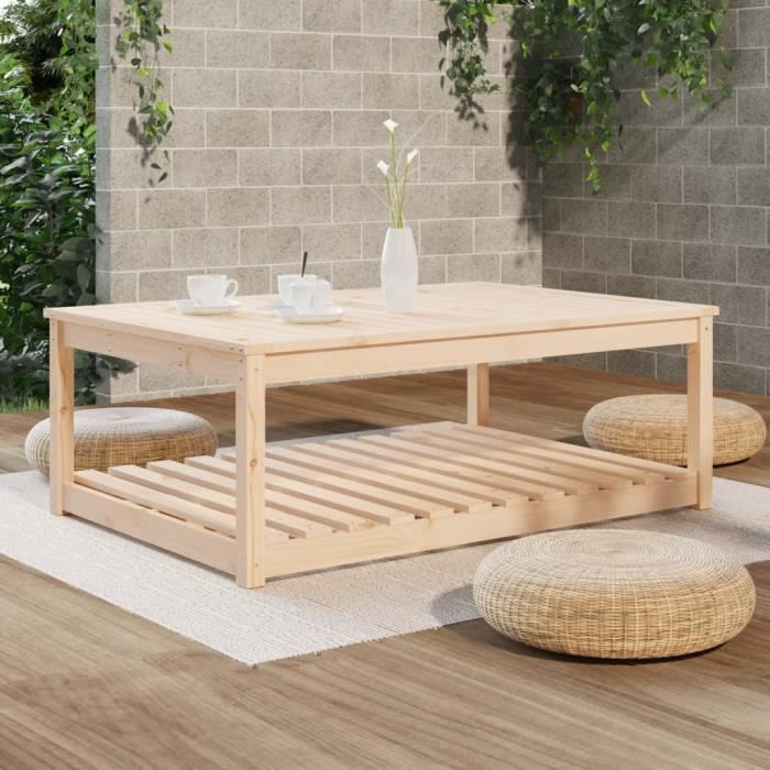 VidaXL Garden Table 121x82.5x45 Cm Solid Pine Wood 824148