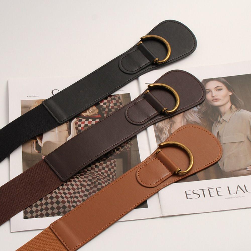 Талия Поясной ремень Сплавная пряжка Эластичный пояс Модные ремни для женщин Платье