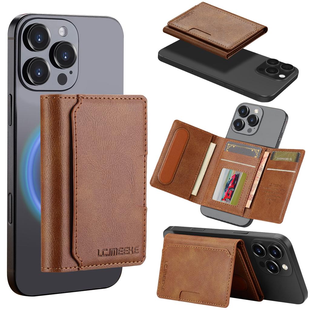Магнитный слот для карт Сумка-кошелек для iPhone Samsung Google Xiaomi Magsafe Функции Держатель для карт Кошелек ПУ Кожа Мужские Тонкие Кошельки Карман