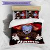 3pcs Custom Name Cartoon Pennywise the Dancing Clown Bedding Set Duvet Cover Closure Includes 1 Duvet Cover & 2 Pillowcases for All Seasons Bedroom De