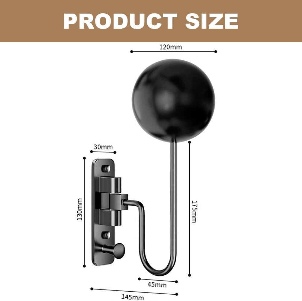 Motorcycle Helmet Hanger Wall Mount 180° Swivel Helmet Holder for Motorcycle Bike Racing Outerwear Sports Gear Storage Organizer