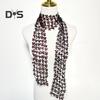 Women Scarf Shiny Sequin Flower Shape Hollow Design Scarf Glitter Embellished Thin Scarf Fashion Accessory