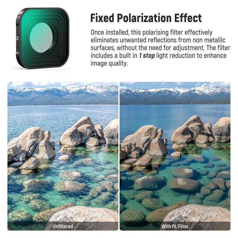 NEEWER CPL ND Filter for GoPro Hero 13 12 11 10 9 HD Multicoated Slim Neutral Density Circular Polarizer Action Camera Filters