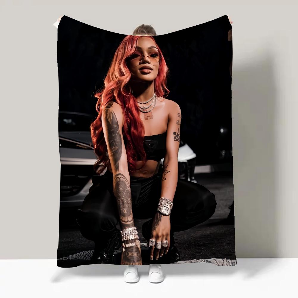 Rapper G-Glorilla Yeah Glo Album Blanket Design Lightweight For Dorms, Naps, Living Room, Office,Sofa,All-Season