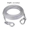 3M-15M Stainless Steel Clothesline, Portable Windproof Indoor/Outdoor Clothes Drying Camping Supplies Clothes Line