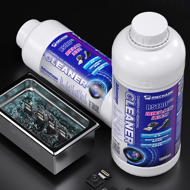 MECHANIC RS180 MAX Rear Camera Cleaner Ultrasonic Cleaning Black Spots Mobile Phones Rear Camera Cleaning Thin Solvent Tools Kit