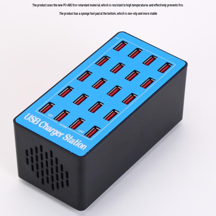 12-портовое многофункциональное умное USB-зарядное устройство высокой мощности для телефонов