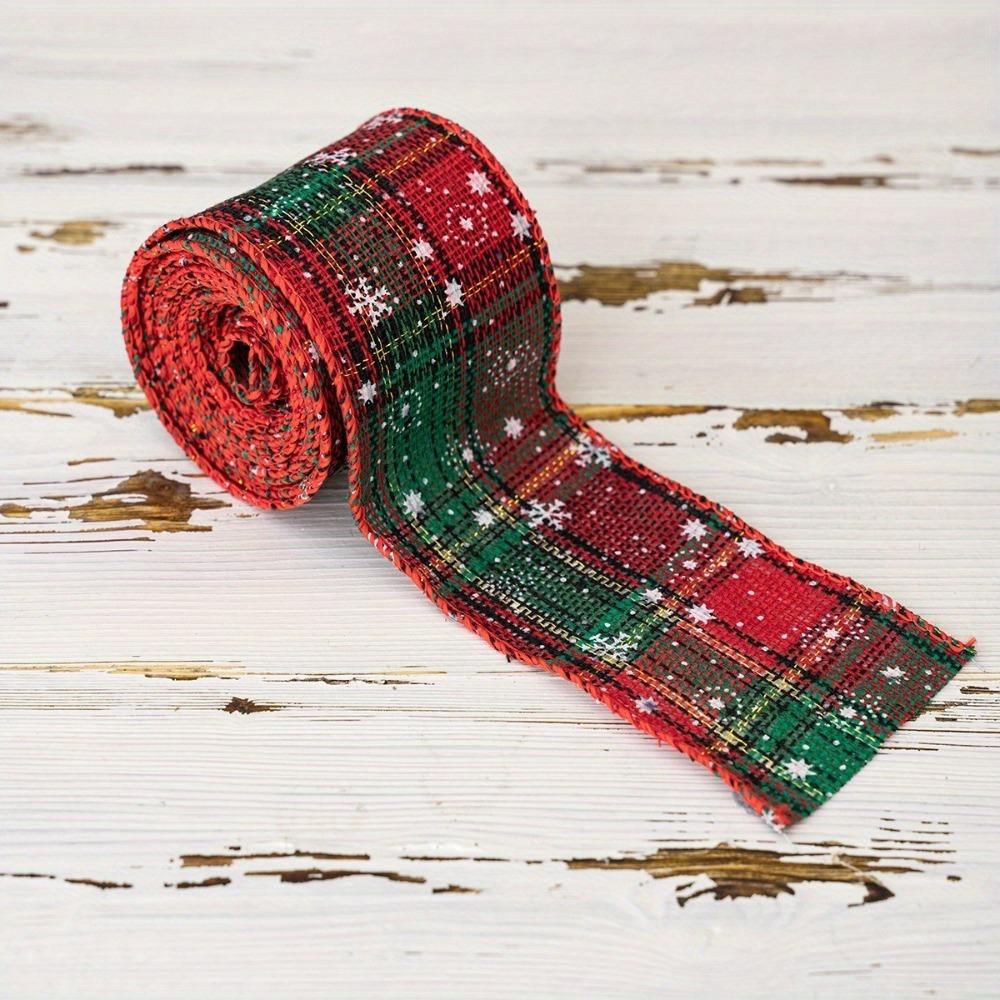 DIY Christmas Gift Bow Ribbon Lightweight Burlap Ribbon New Wired Ribbon