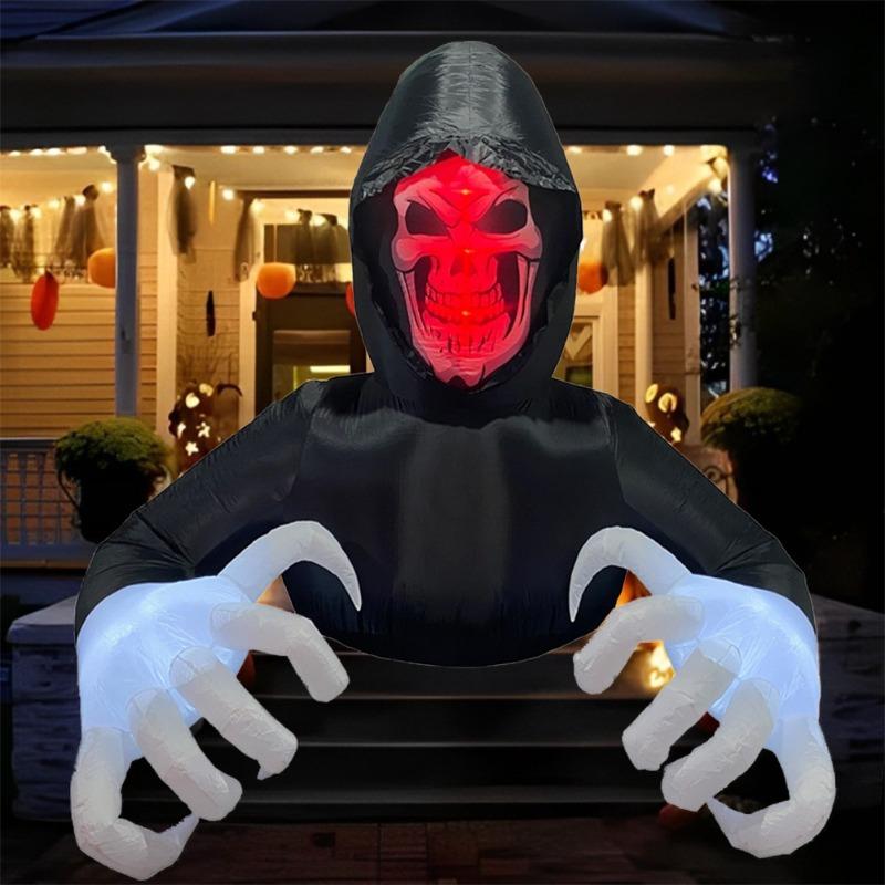 Надувная игрушка Гигантские руки Призрак Хэллоуин Надувная модель Светящаяся надувная модель Модель для украшения атмосферы Хэллоуина