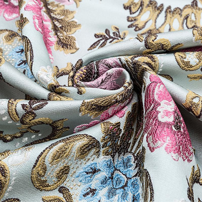 100*145 см шелковая атласная парчовая ткань роскошный жаккард ретро китайский стиль цветочная вышивка ткань сделай сам чонсам кимоно одежда