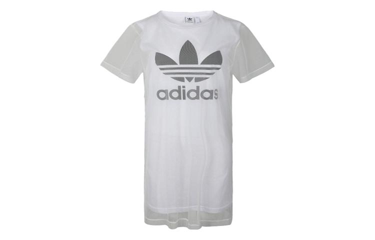 adidas Оригинальное платье с коротким рукавом женское белое FL0034