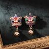Niche High-Grade Alloy Rhinestone Lion Dance Brooch With Diamonds Hanfu Pin Fashion Clothes Accessories