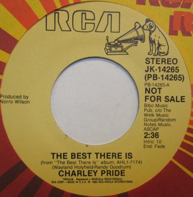 7-дюймовая пластинка CHARLEY PRIDE - The Best There Is JK14265 RCA 1984 США Фолк Б/У