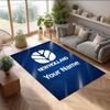New Holland Crystal Velvet Rug, Custom Name Text Personalized Non‑Slip Floor Mat for Home Decor Gift