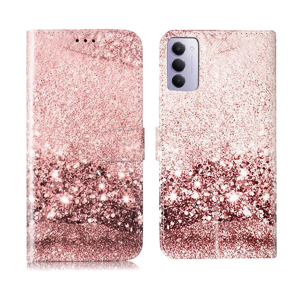 Для Xiaomi Redmi 15 4G (США) (171 мм)/Xiaomi Redmi 15 5G (США) (171 мм) Подставка Чехол Мраморный Расписной Фолио Флип Кожаный Кошелек Чехол для Телефона