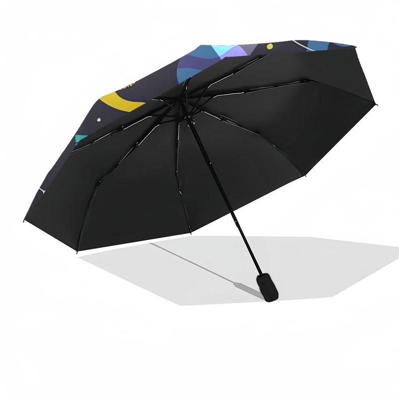 1pc Dinosaurs and Space Elements Umbrella with Plastic Handle,Suitable for All Seasons Home Travel Outdoor UmbrellaDD344