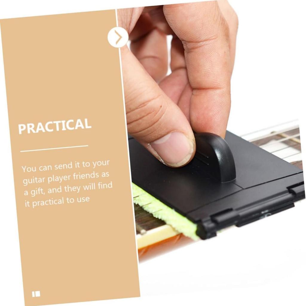 Флосс для ладов, Очиститель струн гитары Для обслуживания накладки грифа и грифа Многоразовый чистящий инструмент для гитары, баса, укулеле
