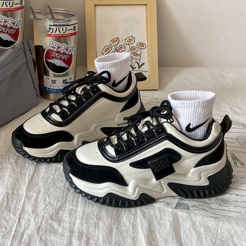 Женские кроссовки «папины кроссовки» на новой платформе-маффин увеличивают рост и делают ноги стройными, модная повседневная спортивная обувь, увеличивающая рост и дышащая