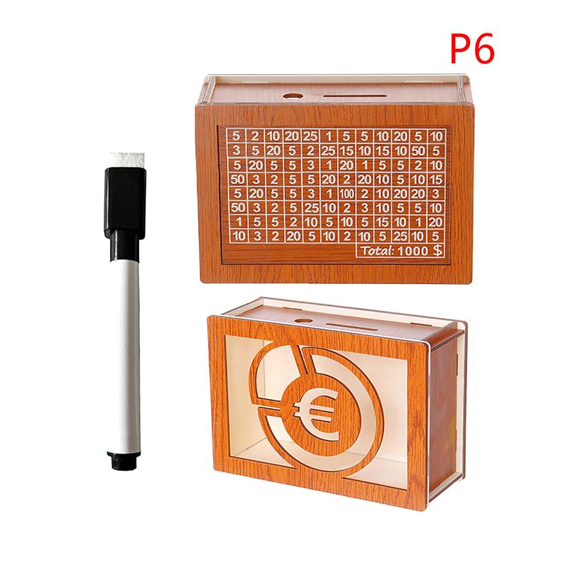 Декоративная копилка из натурального дерева со счетчиком, копилка ручной работы для творческих детей, цель по экономии денег 10000 евро