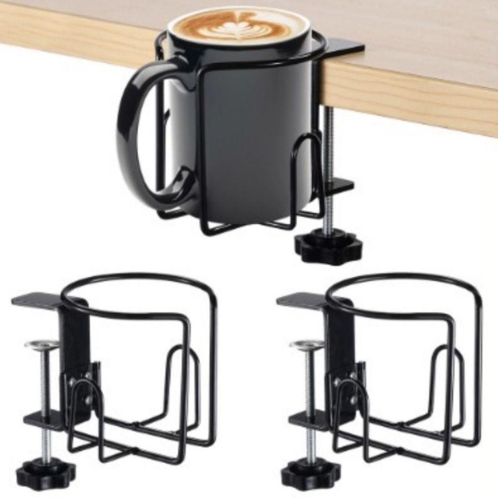 Anti Spill Water Bottle Storage Tray Universal Desk Drinks Bracket Clip on Table Cup Holder  Home