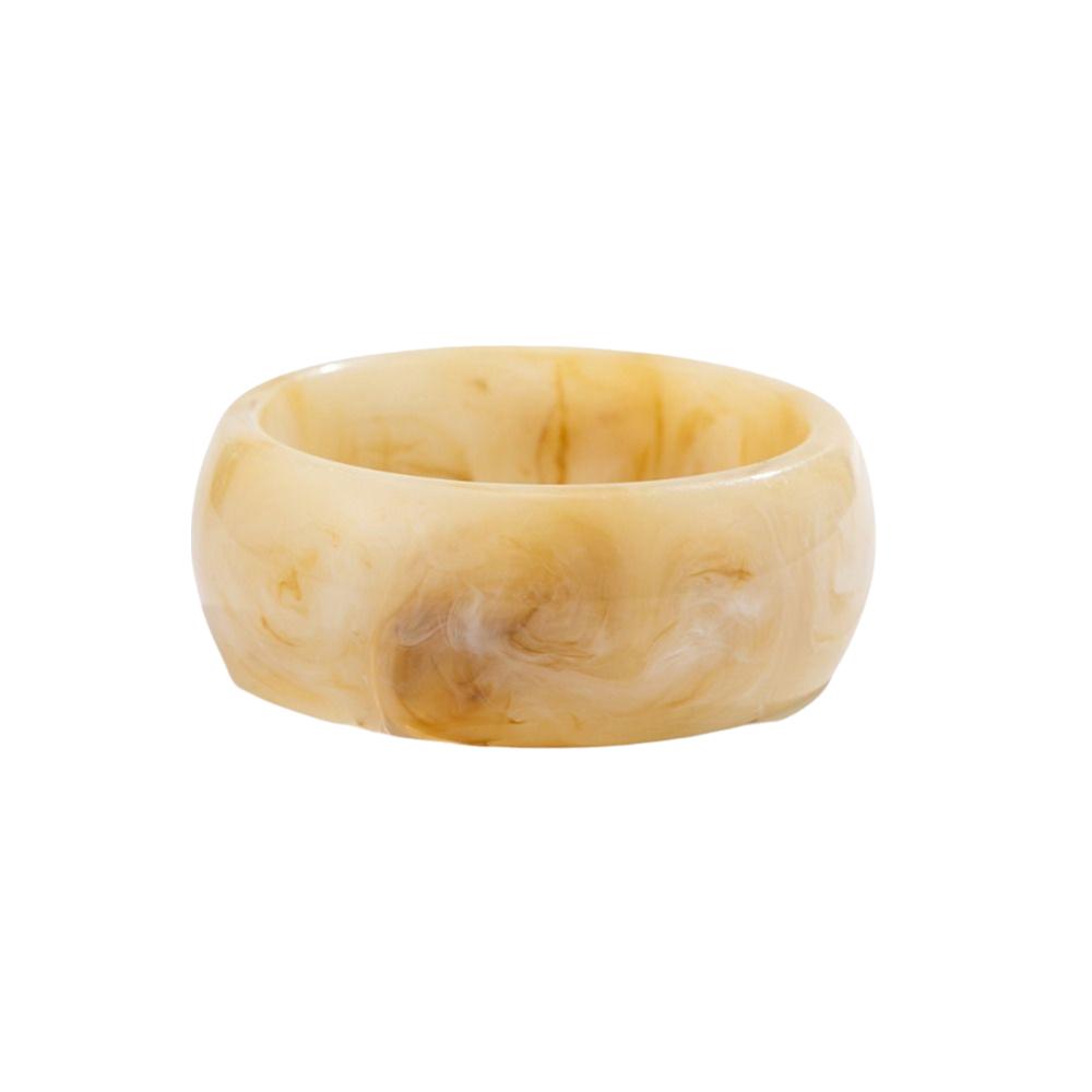 Minority Design Retro Resin Bangle Chunky Exaggerated Irregular Wide Bracelet Vintage Jewelry Accessories Geometric Hand Ring