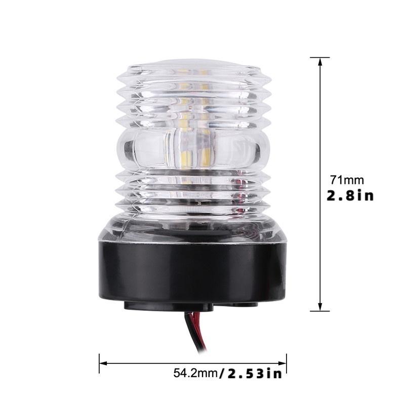 1/2PCS Waterproof 12V-24V 33 LED Navigation Light 360 Degree All-round Marine Boat Yacht Singnal Anchor Lamp Pontoon Skiff 3