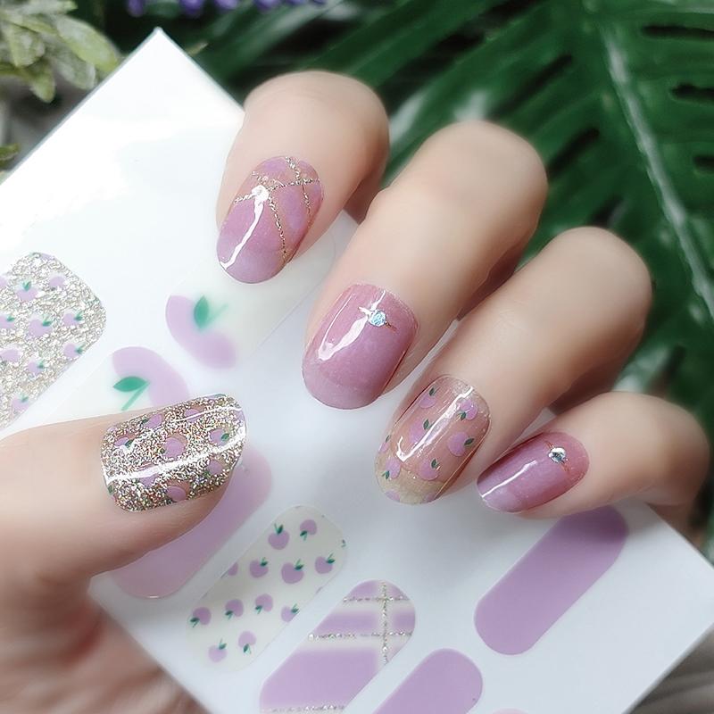 1шт наклейки для дизайна ногтей самоклеящиеся обертывания для ногтей полное покрытие наклейка маникюр