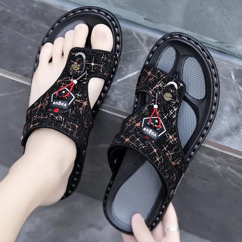 Male Slipper Shiatsu Flip Flops Platform Casual Men's Shoe Cheap Shoes Liquidation Adult 2024 Style Fun Fashion Slides Original